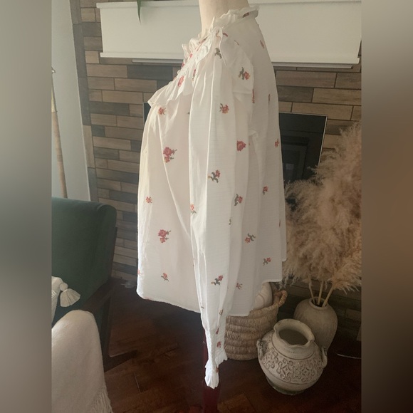 NWT Sezane Donna Blouse embroidered floral Sz 6 (FR 38) SOLD OUT - Picture 7 of 12